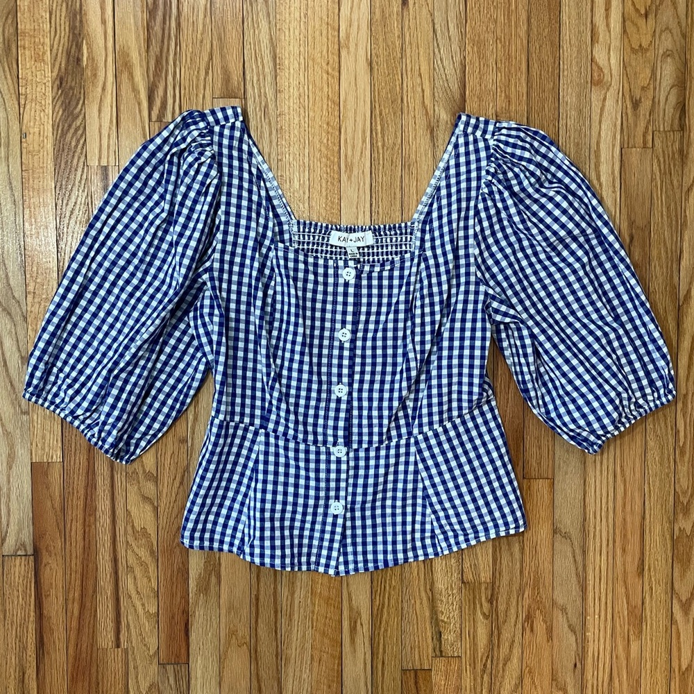 Kay + Jay Plaid Top
